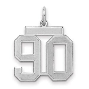Sterling Silver, Jersey Collection, Medium Number 90 Pendant